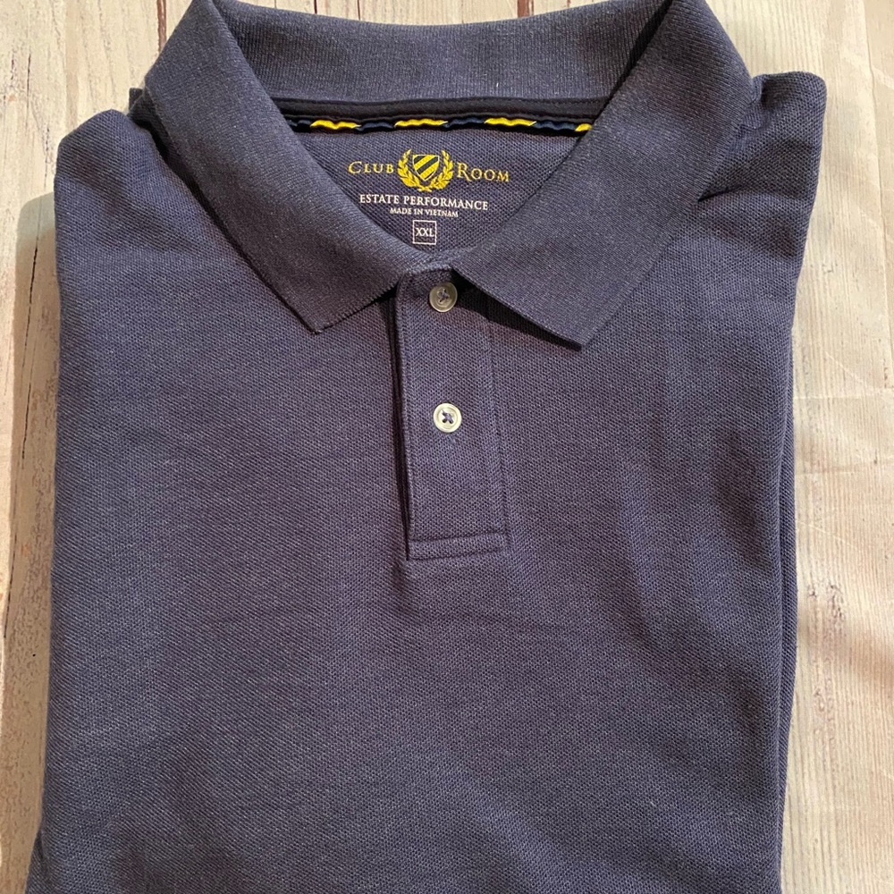 Club Room Heather Blue Polo